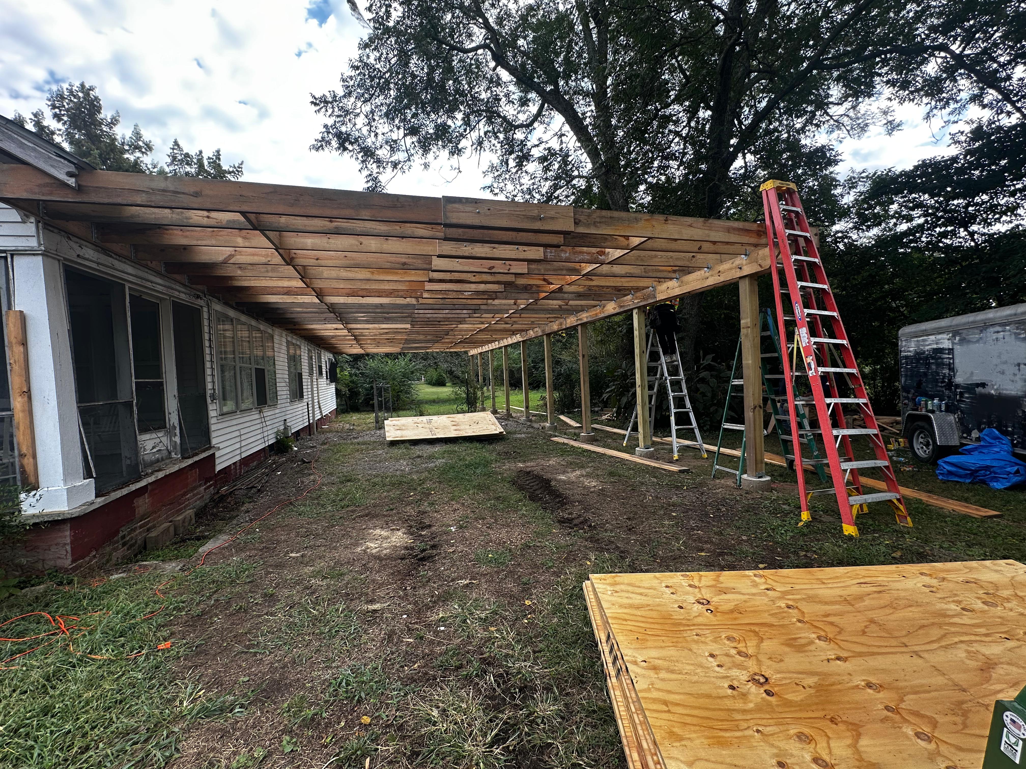 Deck and patio cover build
